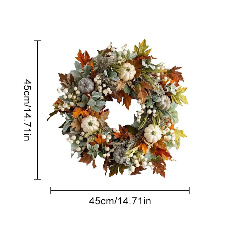 Fall Harvest Maple Leaf Wreath