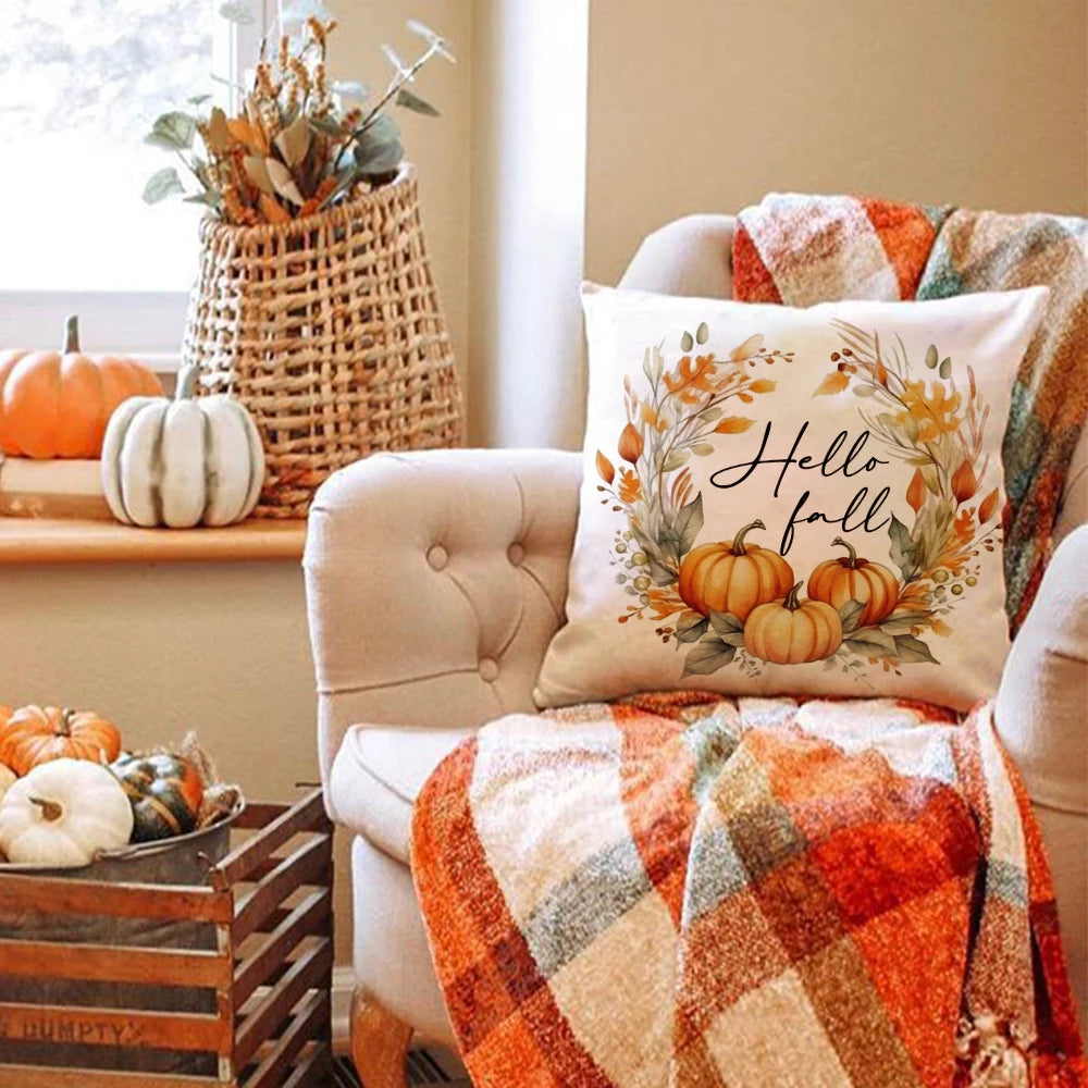 Happy Fall Pillow Cover