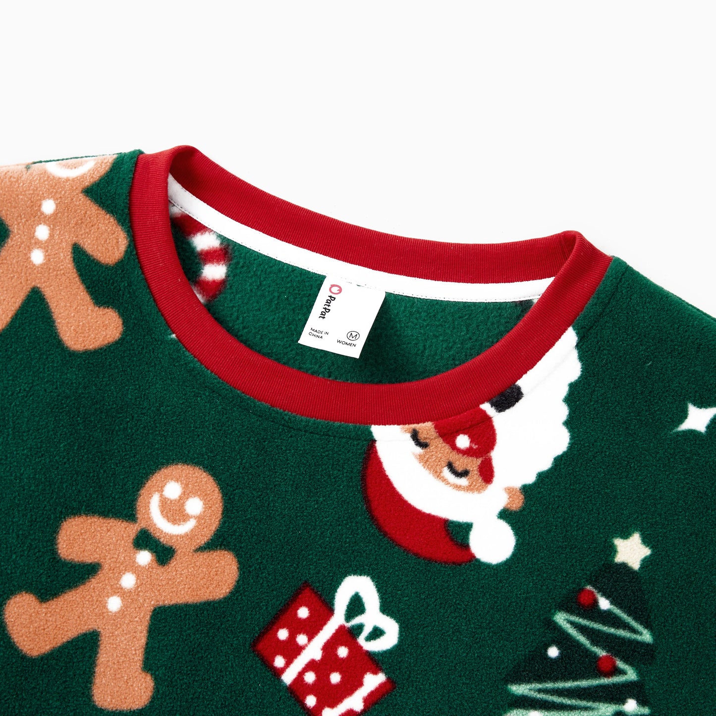 Green Gingerbread Family Christmas Pajama Set