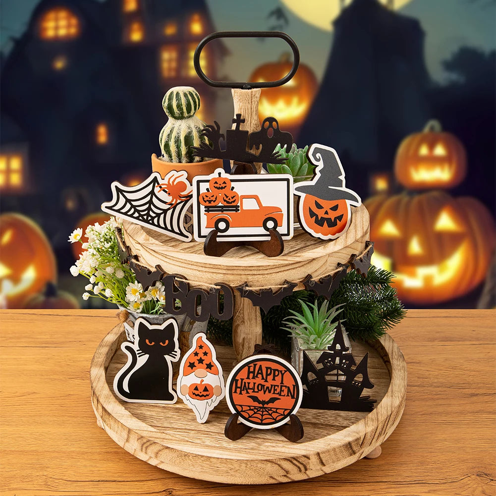 Halloween Theme Layered Tray Decorations