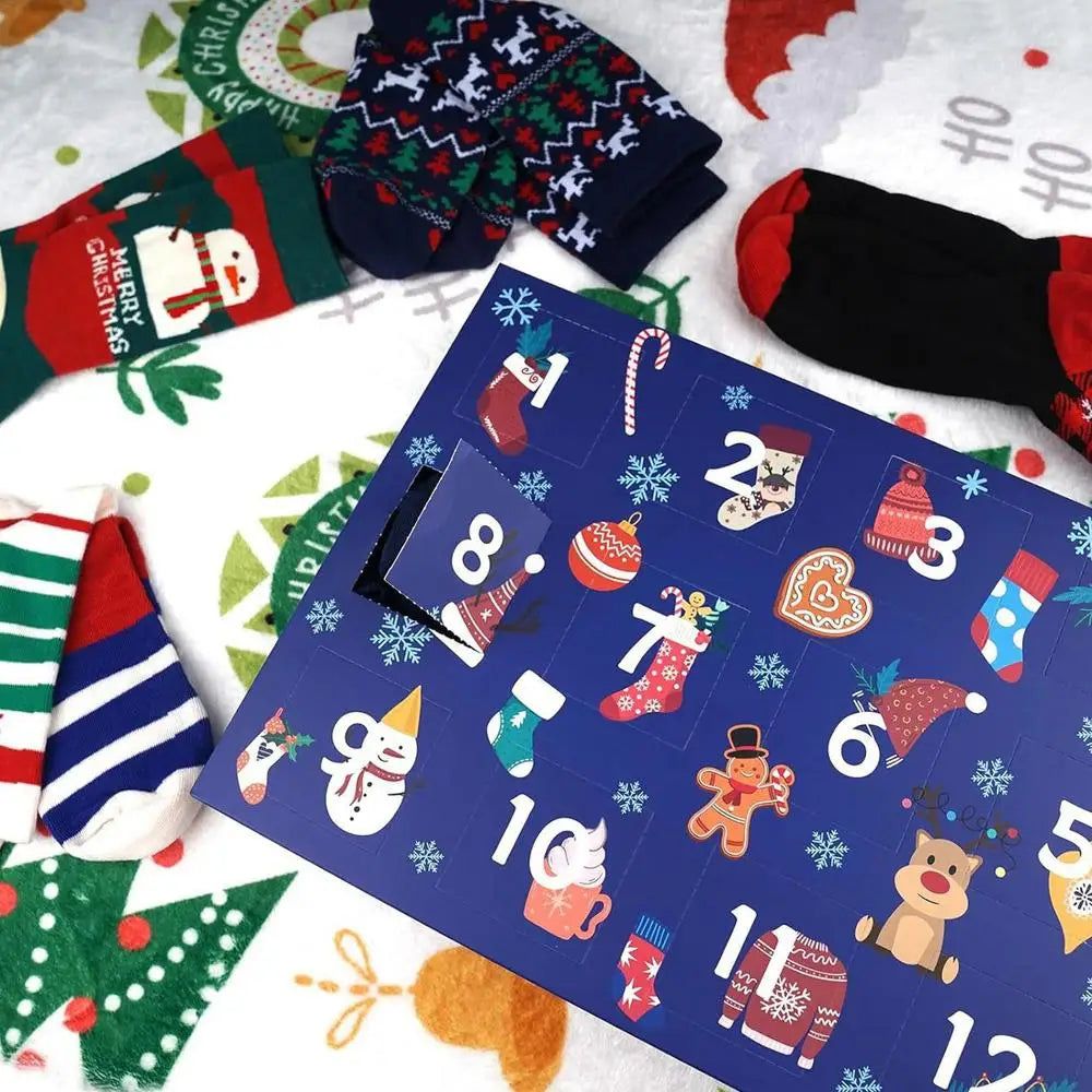 Christmas Countdown Advent Calendar- 24 Days of Socks