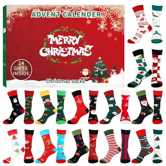 Christmas Countdown Advent Calendar- 24 Days of Socks