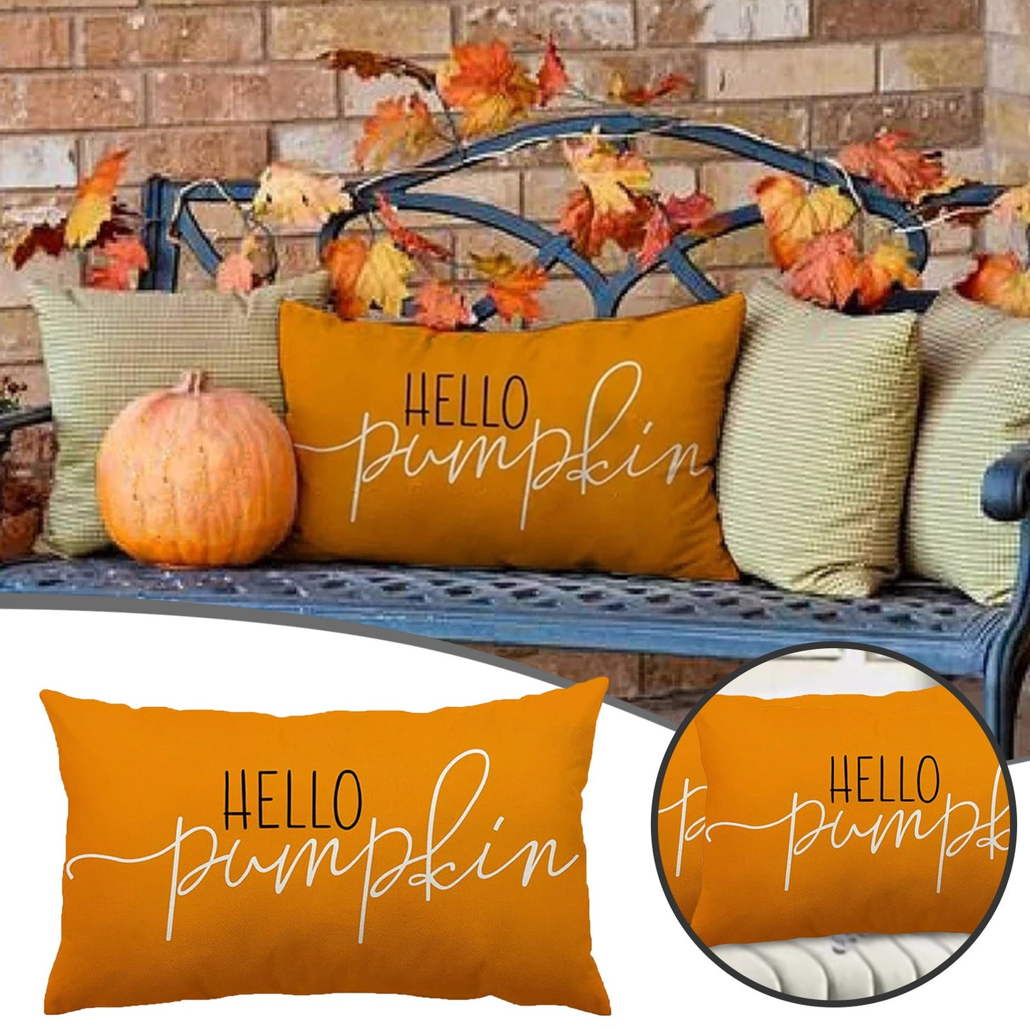 Autumn Pillow Cover- Hello Pumpkin