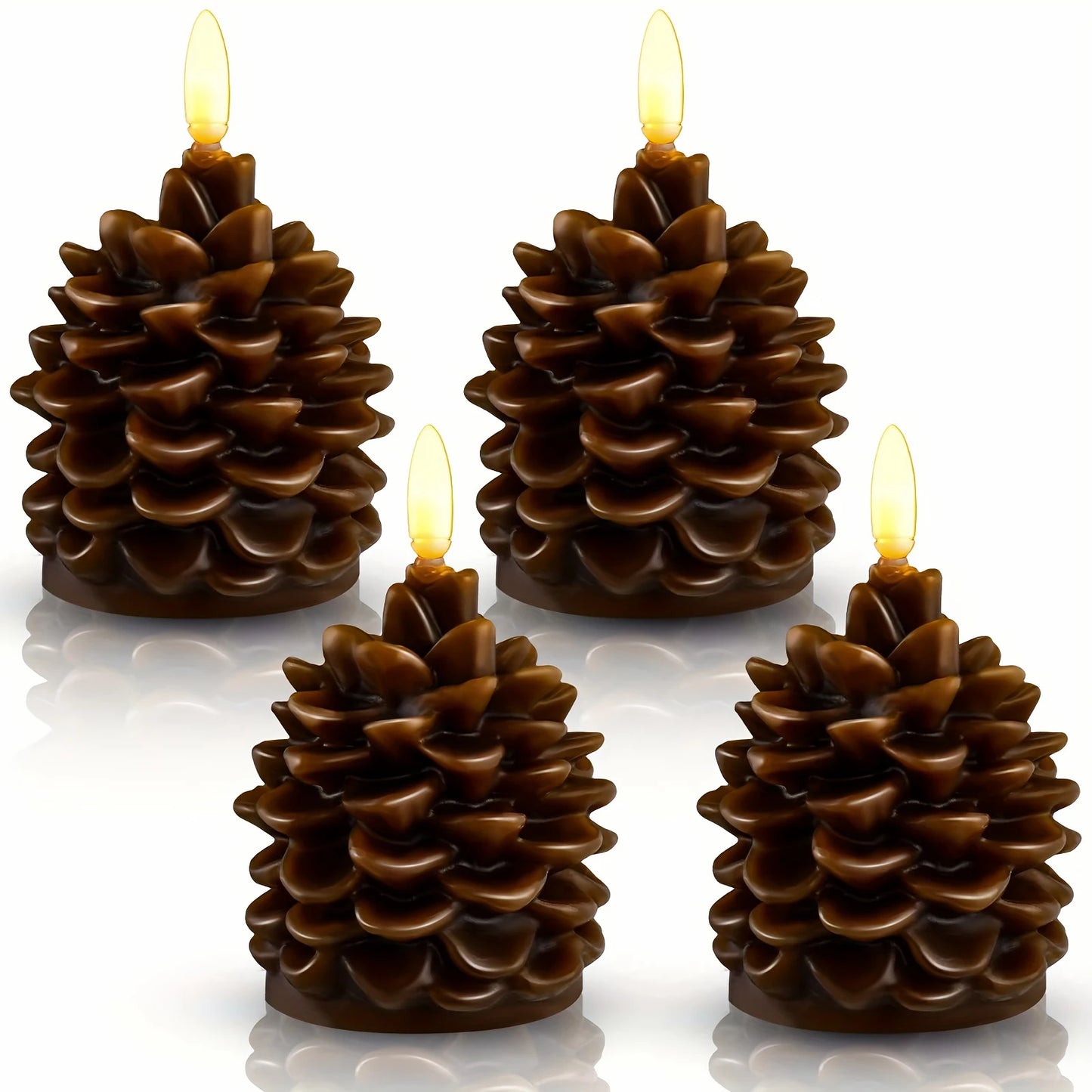 LED Flameless Pinecone Candle