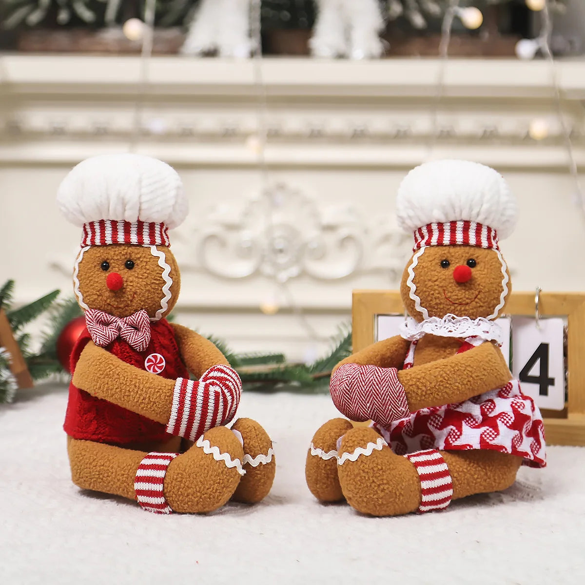 Christmas decoration supplies couple gingerbread man doll wine bottle hug wine bottle sleeve creative wine bottle decoration