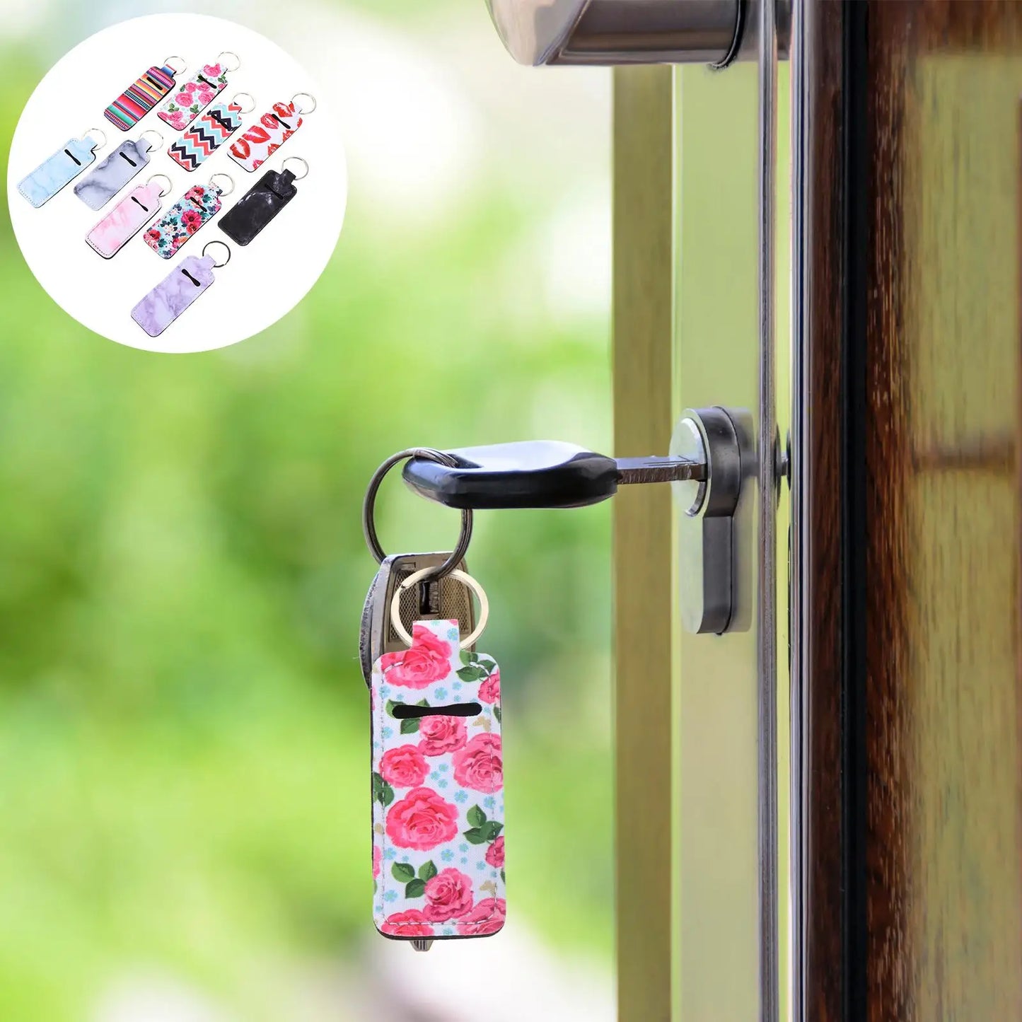 10pcs Chapstick Keychain Holder