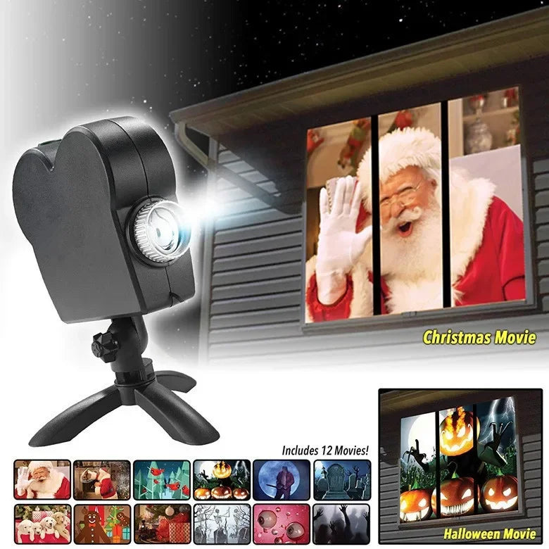 Halloween & Christmas Festival Scenes Projector