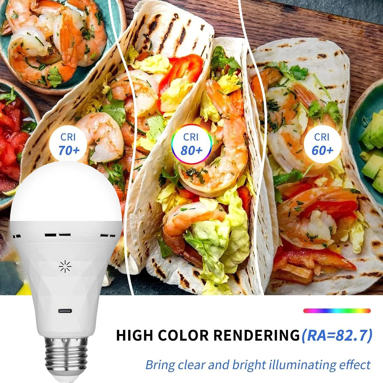 USB Rechargeable LED Bulb with Touch Control & Timer