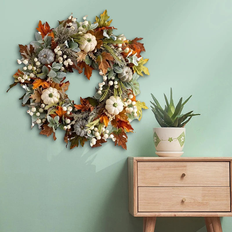 Fall Harvest Maple Leaf Wreath