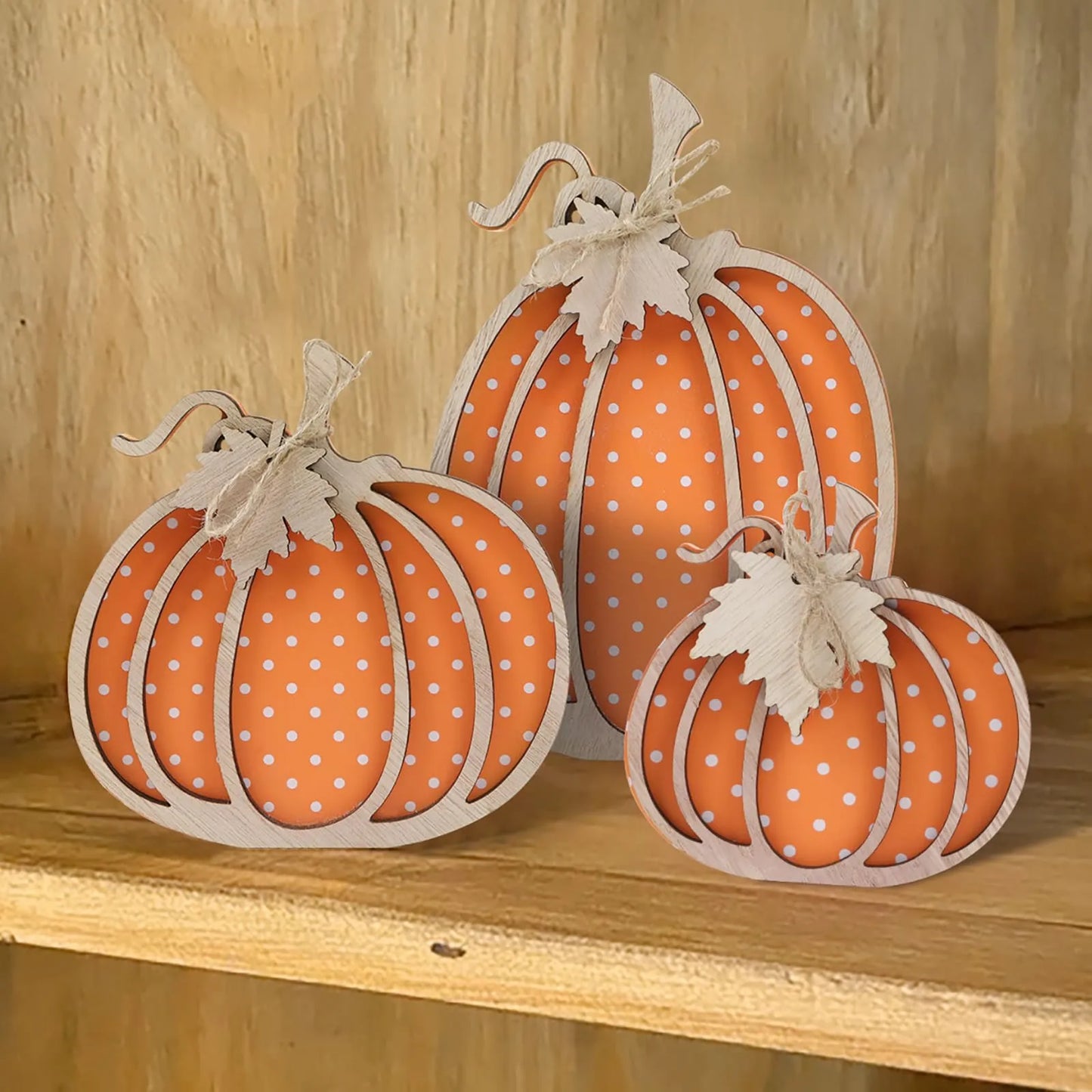 Wooden Pumpkin Decor