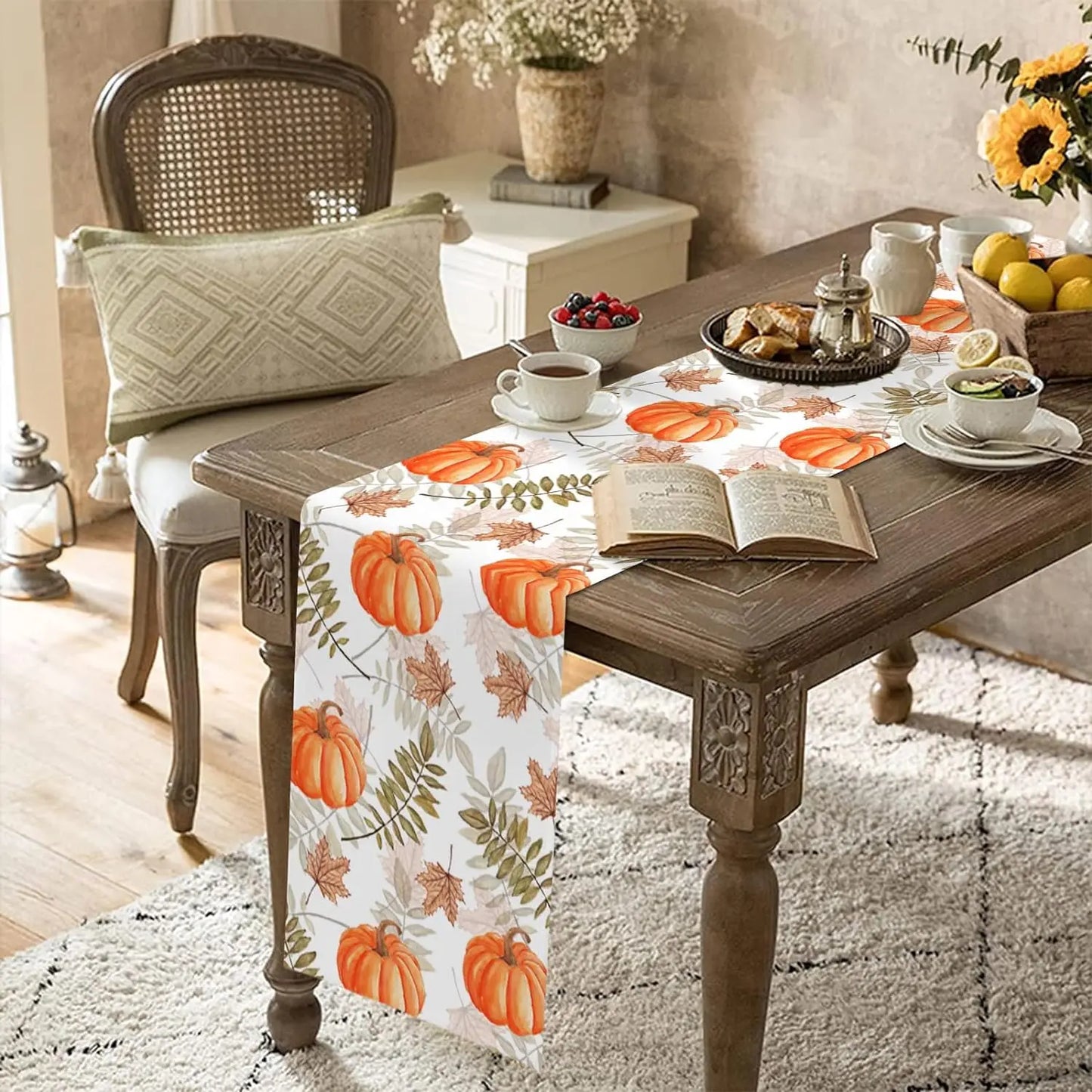 Table Runner- Pumpkins & Leaves