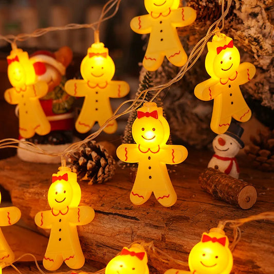 Gingerbread Man USB Powered LED String Lights