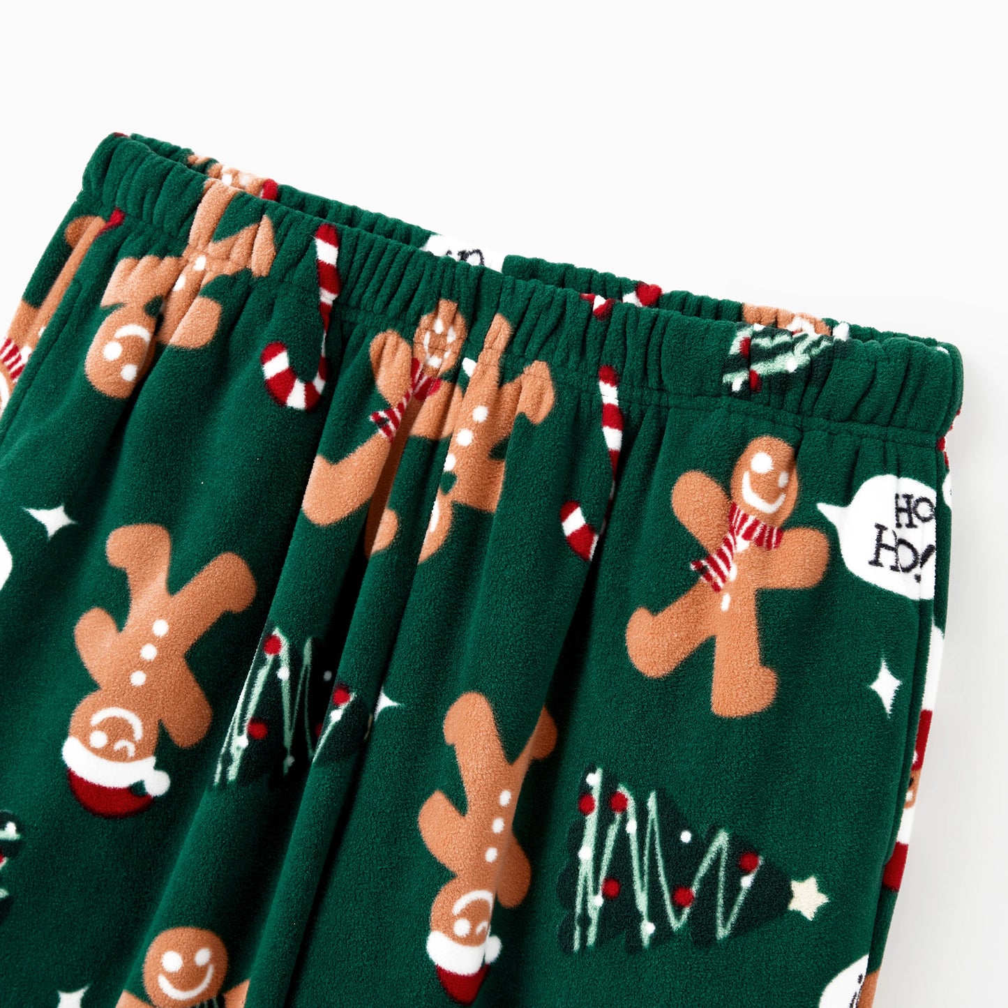 Green Gingerbread Family Christmas Pajama Set