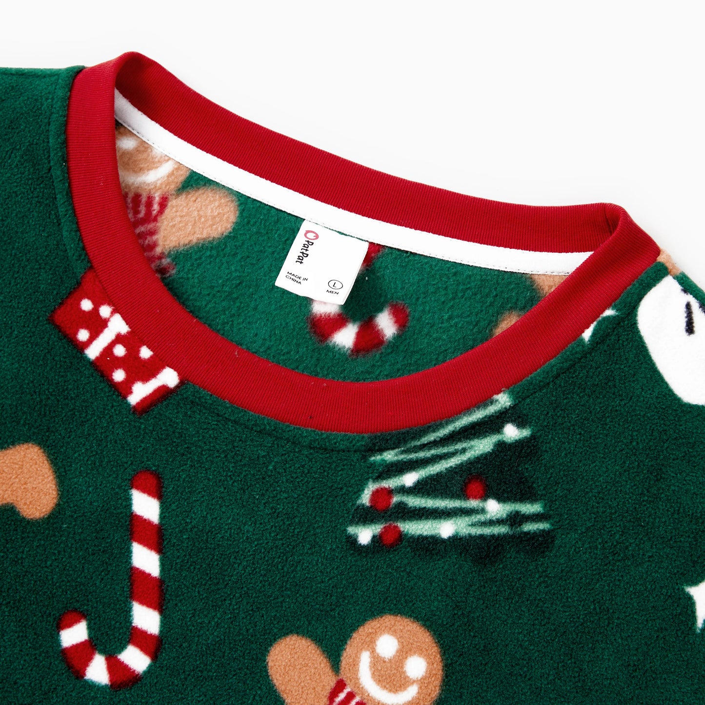 Green Gingerbread Family Christmas Pajama Set