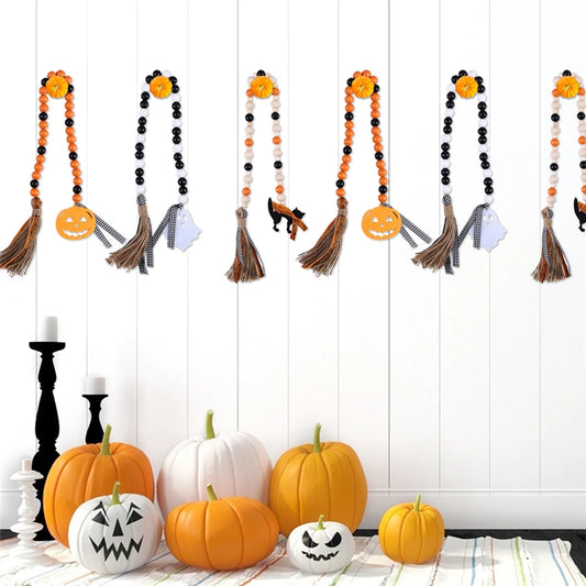 Halloween Wood Bead Garland