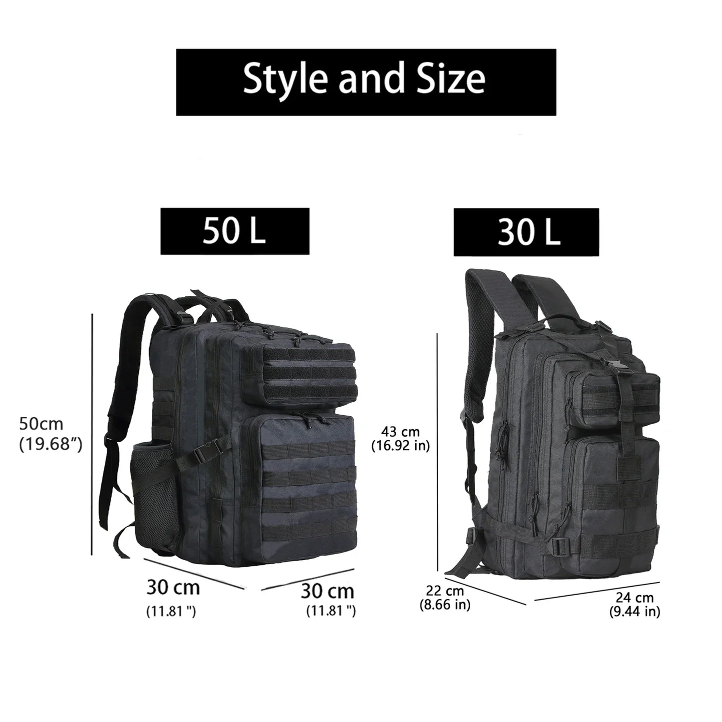 Large Capacity Tactical Backpack