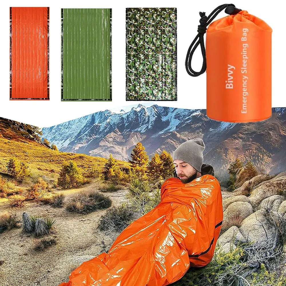 Emergency Sleeping Bag- Ultra Waterproof Mylar Thermal Blanket