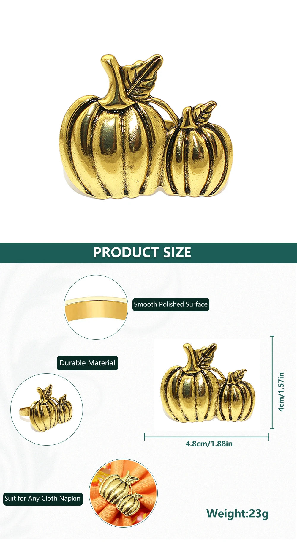 Napkin Rings- Pumpkin