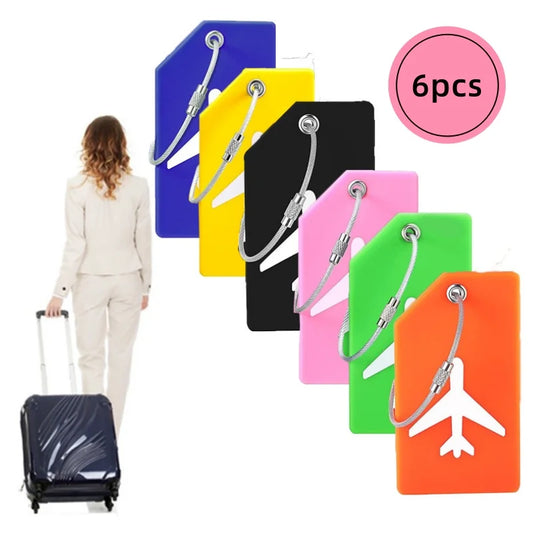 6Pcs Silicon Luggage Tags