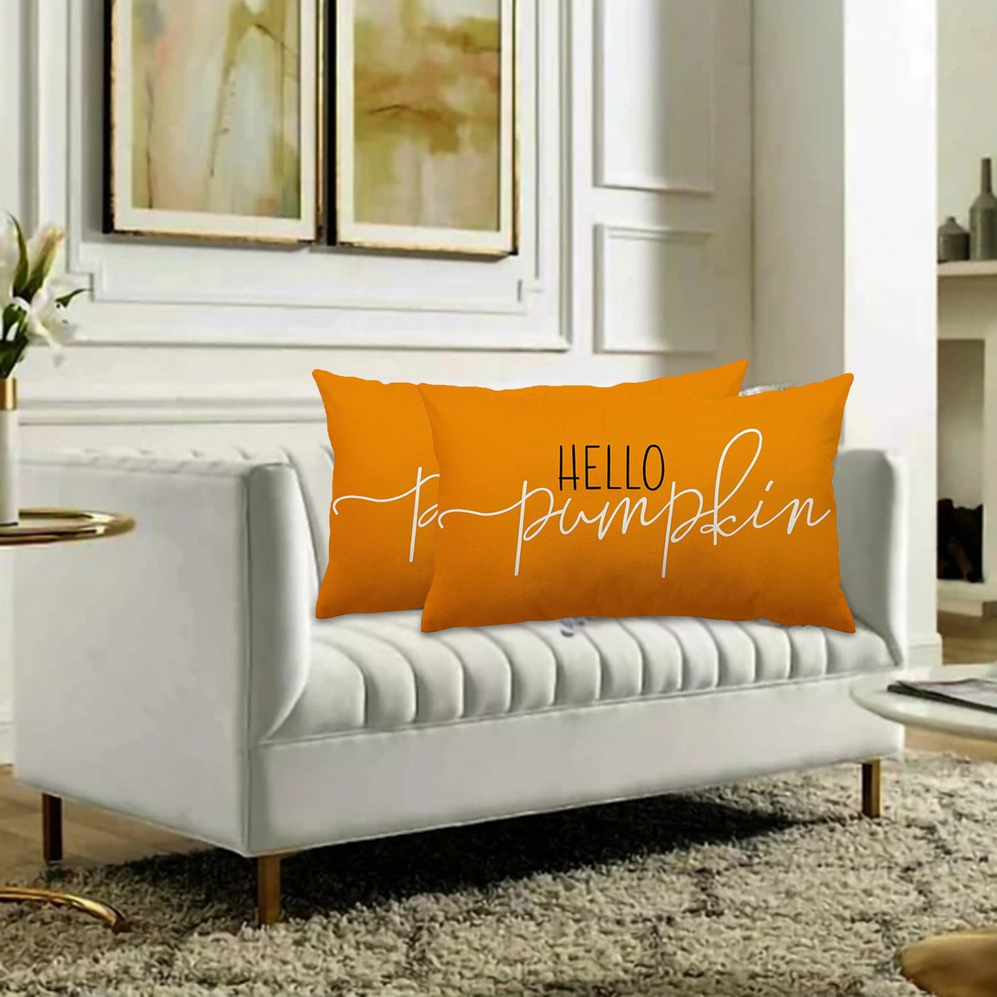 Autumn Pillow Cover- Hello Pumpkin