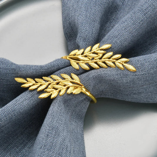 Napkin Rings- Gold Leaf