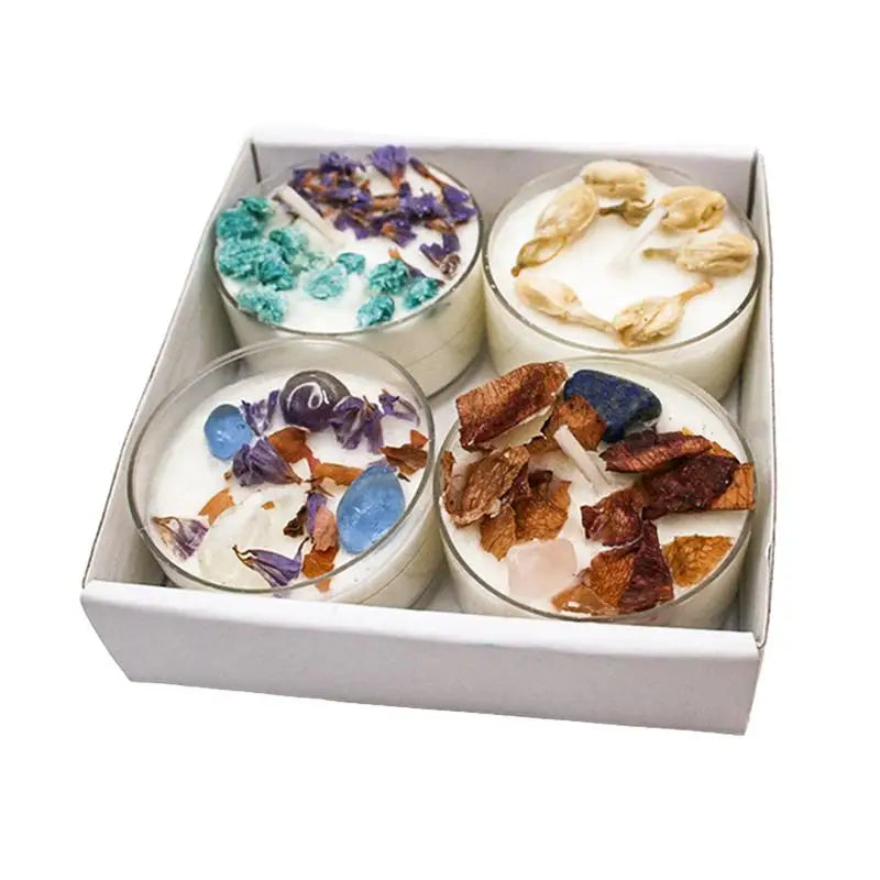 Dried Florals & Soy Wax Candle Set