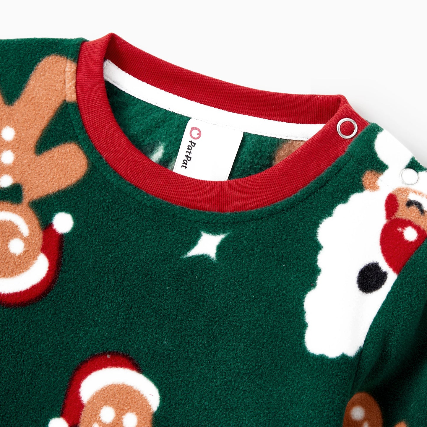 Green Gingerbread Family Christmas Pajama Set