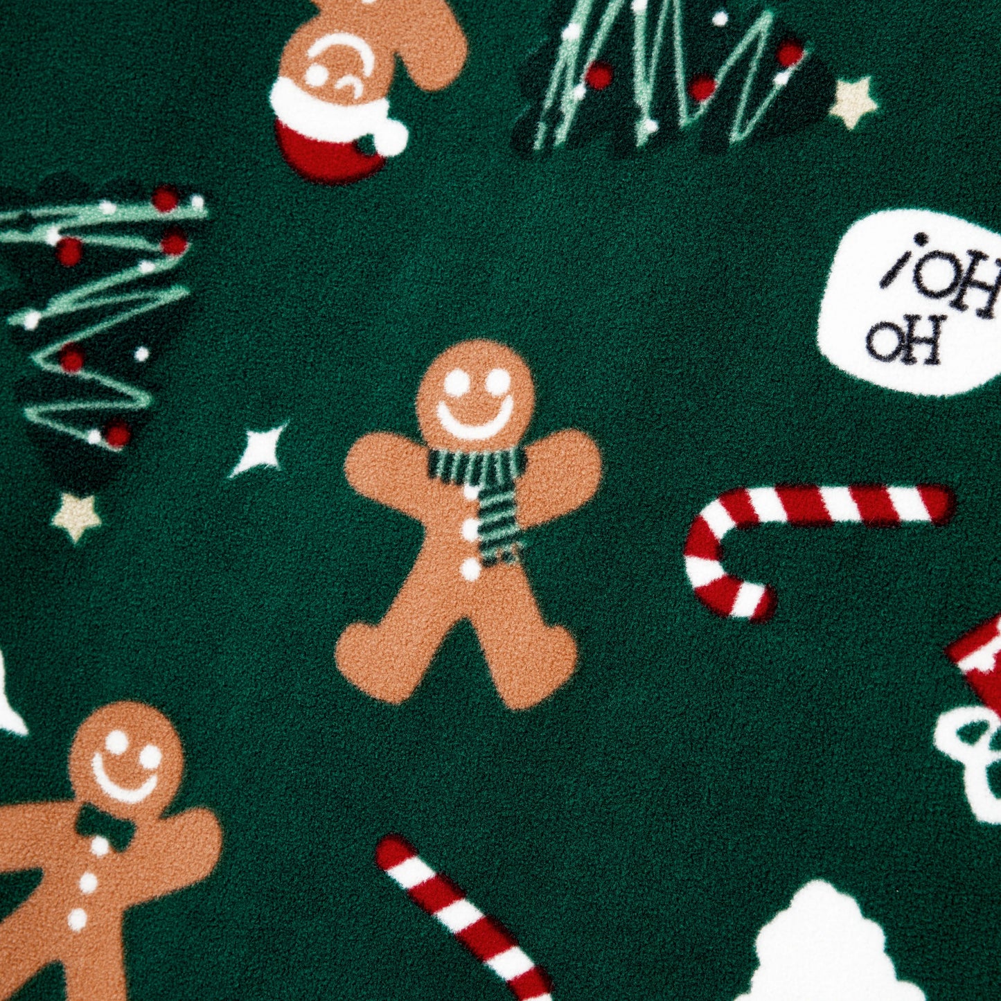 Green Gingerbread Family Christmas Pajama Set