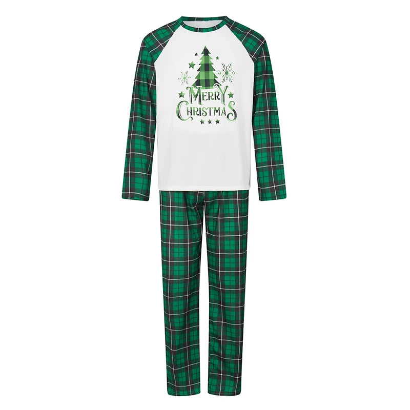 Green Plaid Family Matching Christmas Pajama Set