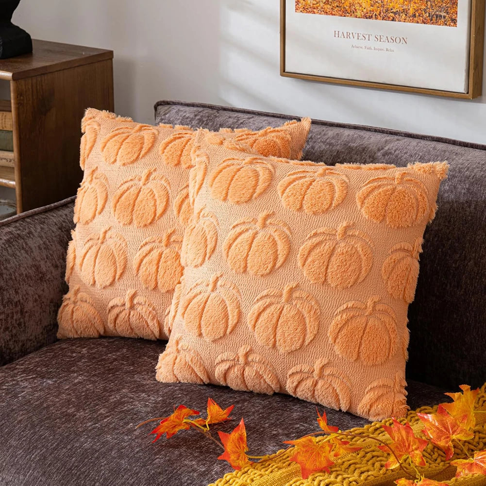 Autumn Pumpkin Pillow Covers- set of 2