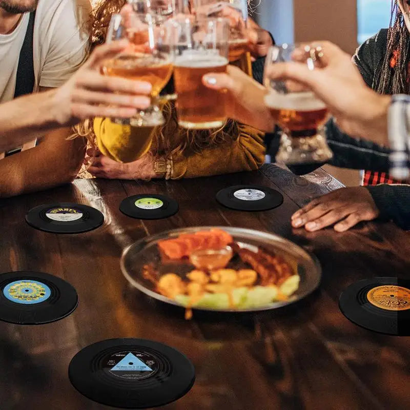 Retro Vinyl Record Coasters