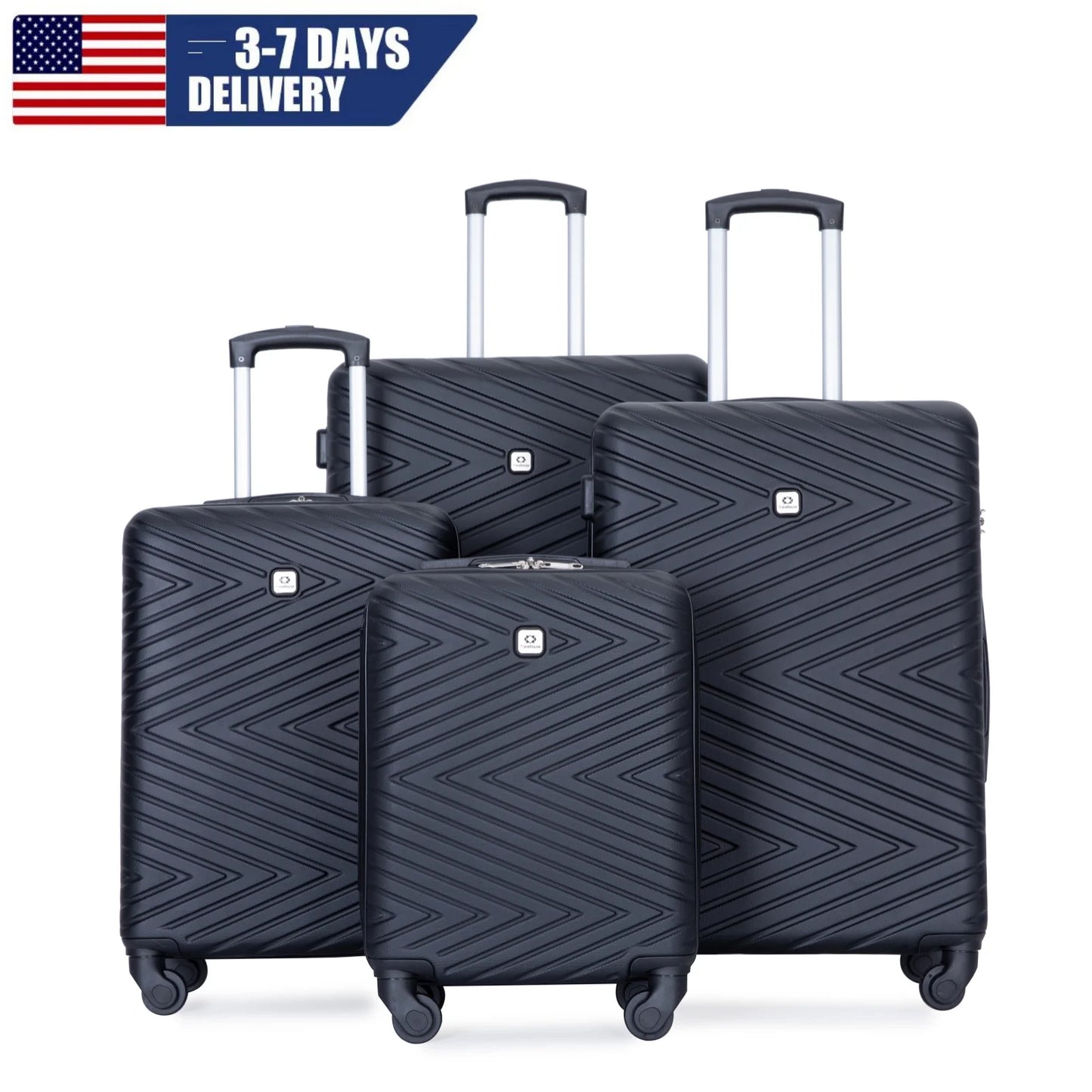 4-Piece Luggage Set With Spinner Wheels