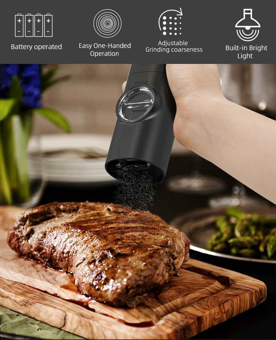 Electric Automatic Pepper Mill And Salt Grinder