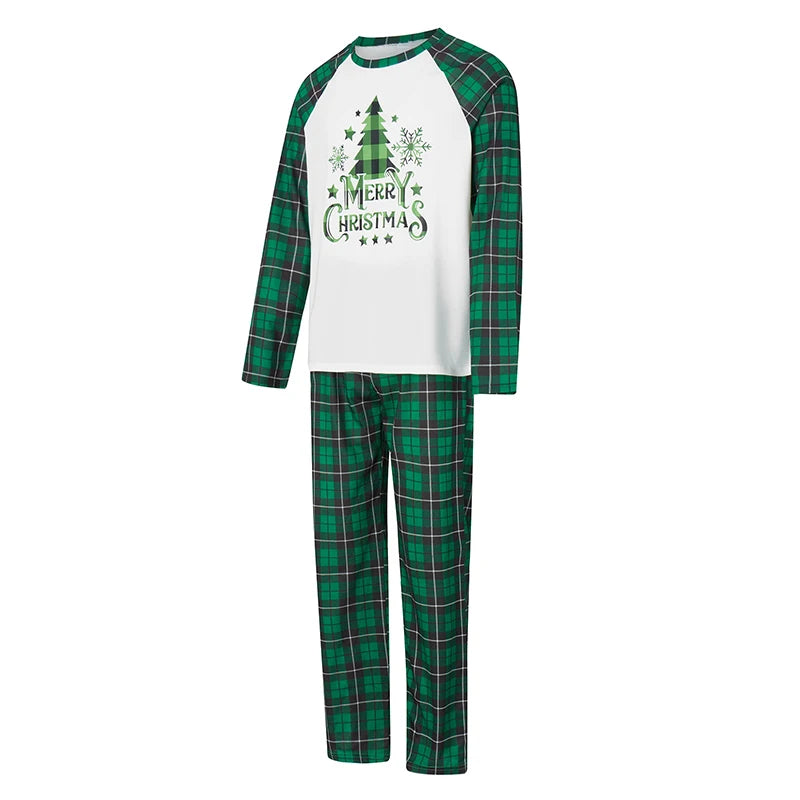 Green Plaid Family Matching Christmas Pajama Set