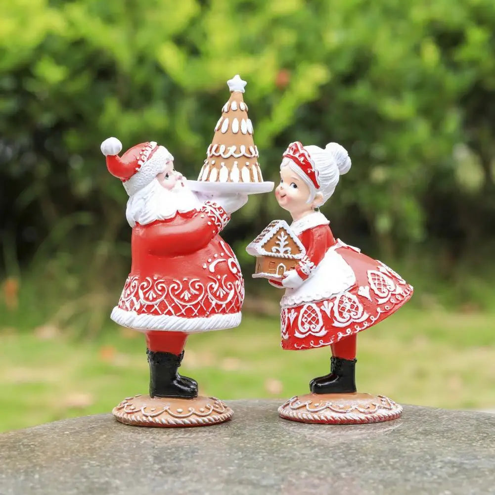 Resin Santa Claus Gingerbread House Children Xmas Gift Christmas Tree Decorations Home Wedding Party Supplies Table Ornaments