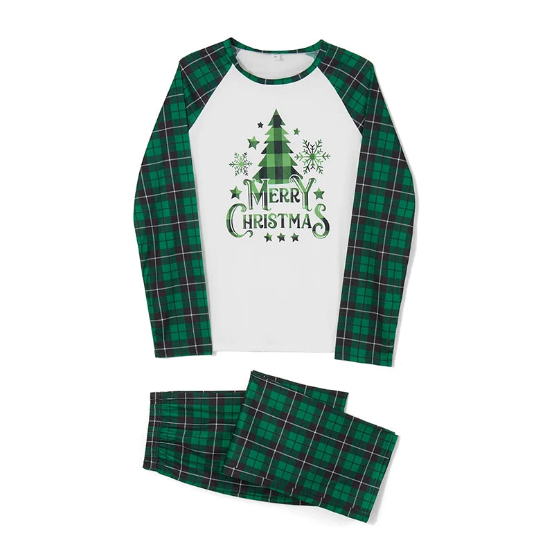 Green Plaid Family Matching Christmas Pajama Set