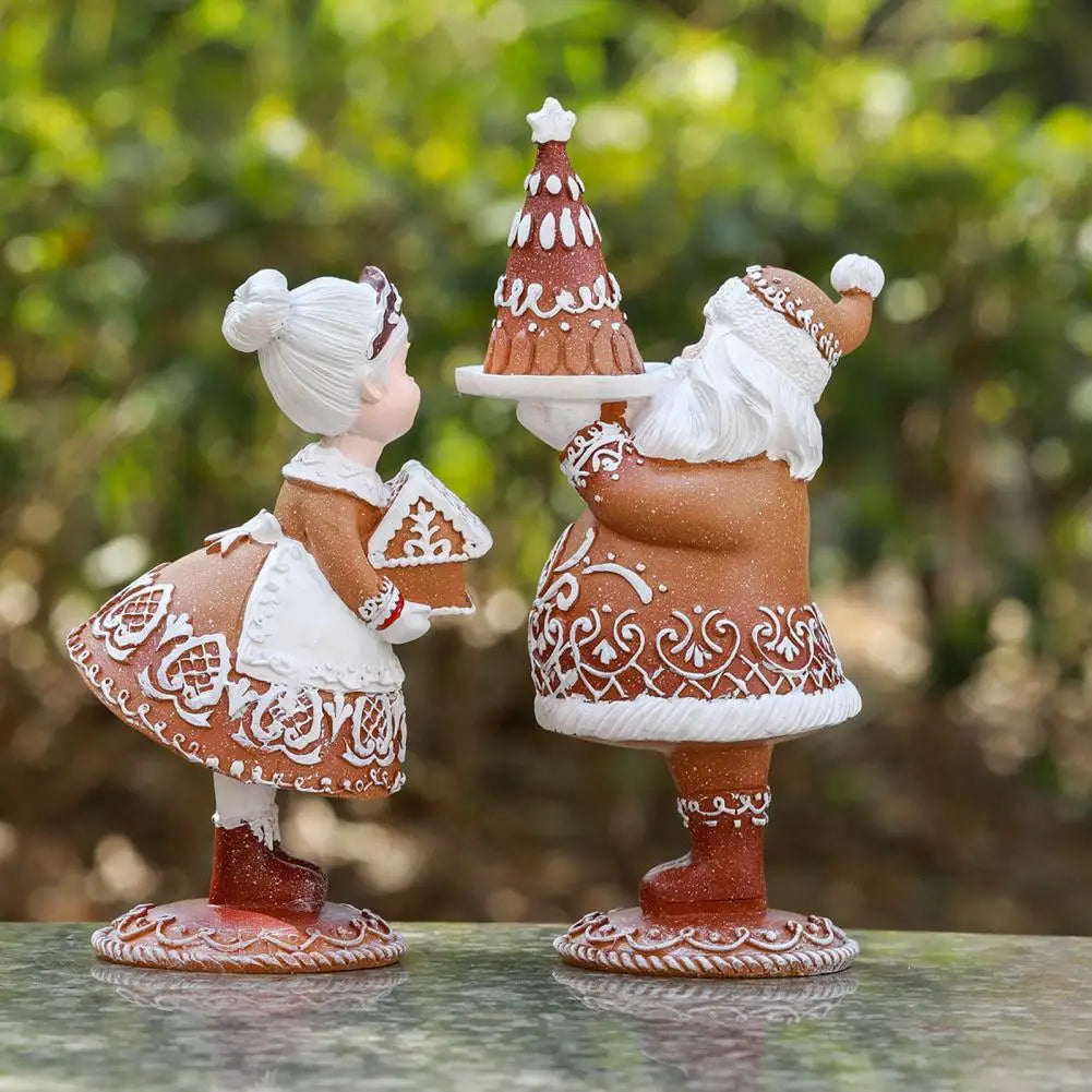 Resin Santa Claus Gingerbread House Children Xmas Gift Christmas Tree Decorations Home Wedding Party Supplies Table Ornaments