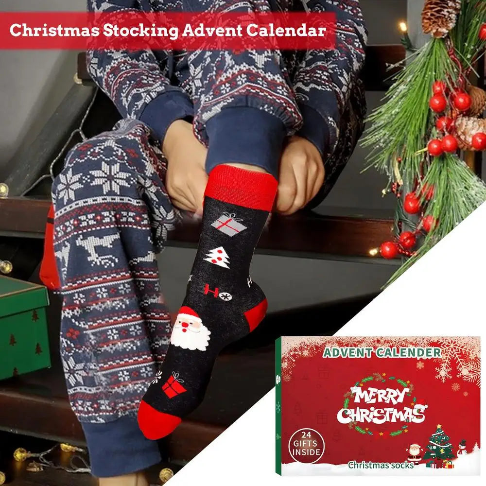 Christmas Countdown Advent Calendar- 24 Days of Socks