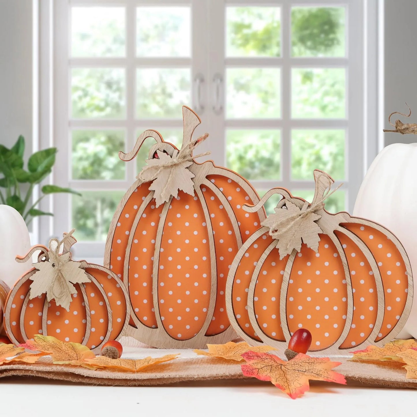 Wooden Pumpkin Decor