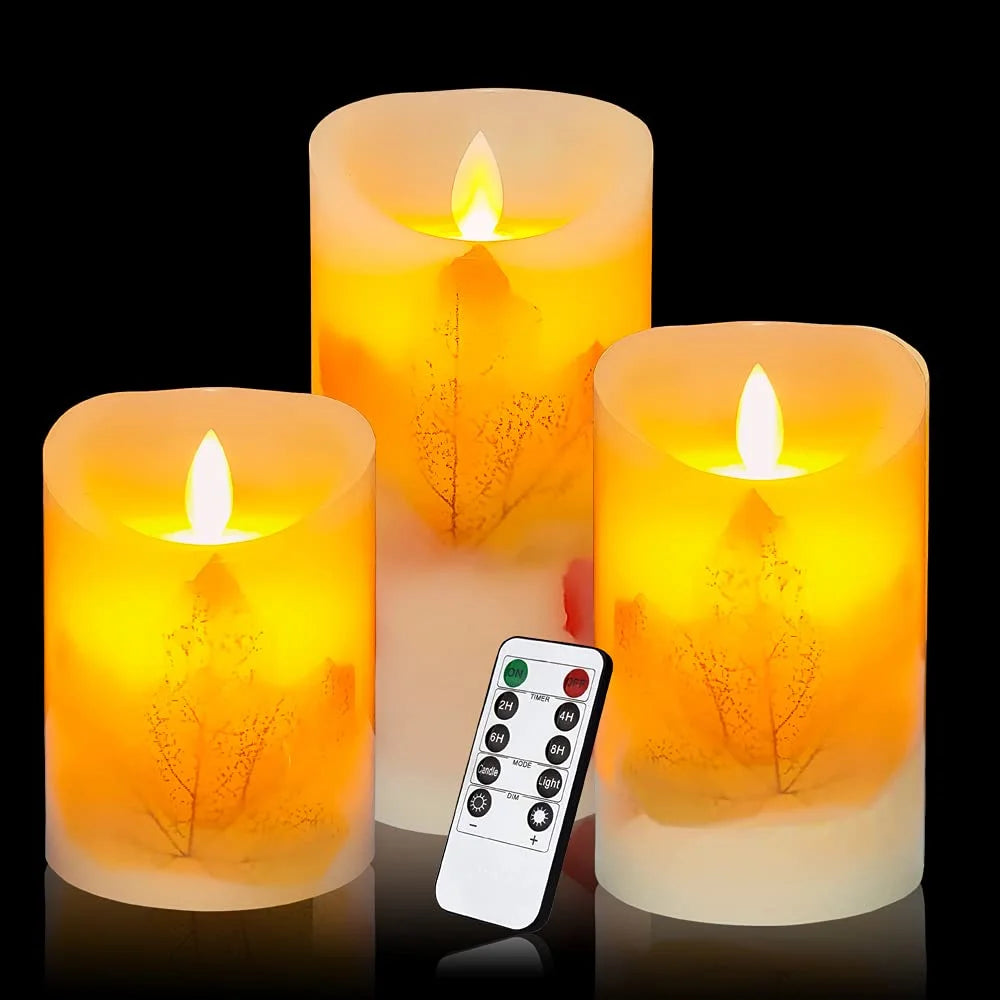 Autumn Flickering Flameless Candles