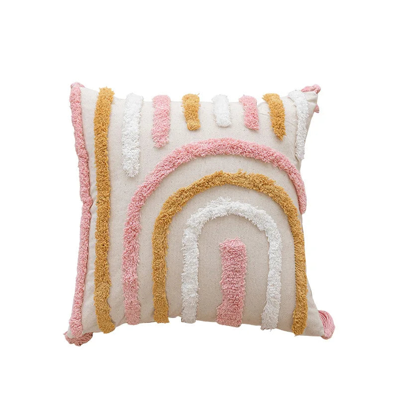 Nordic Pink Valentine's Day Pillow Cover