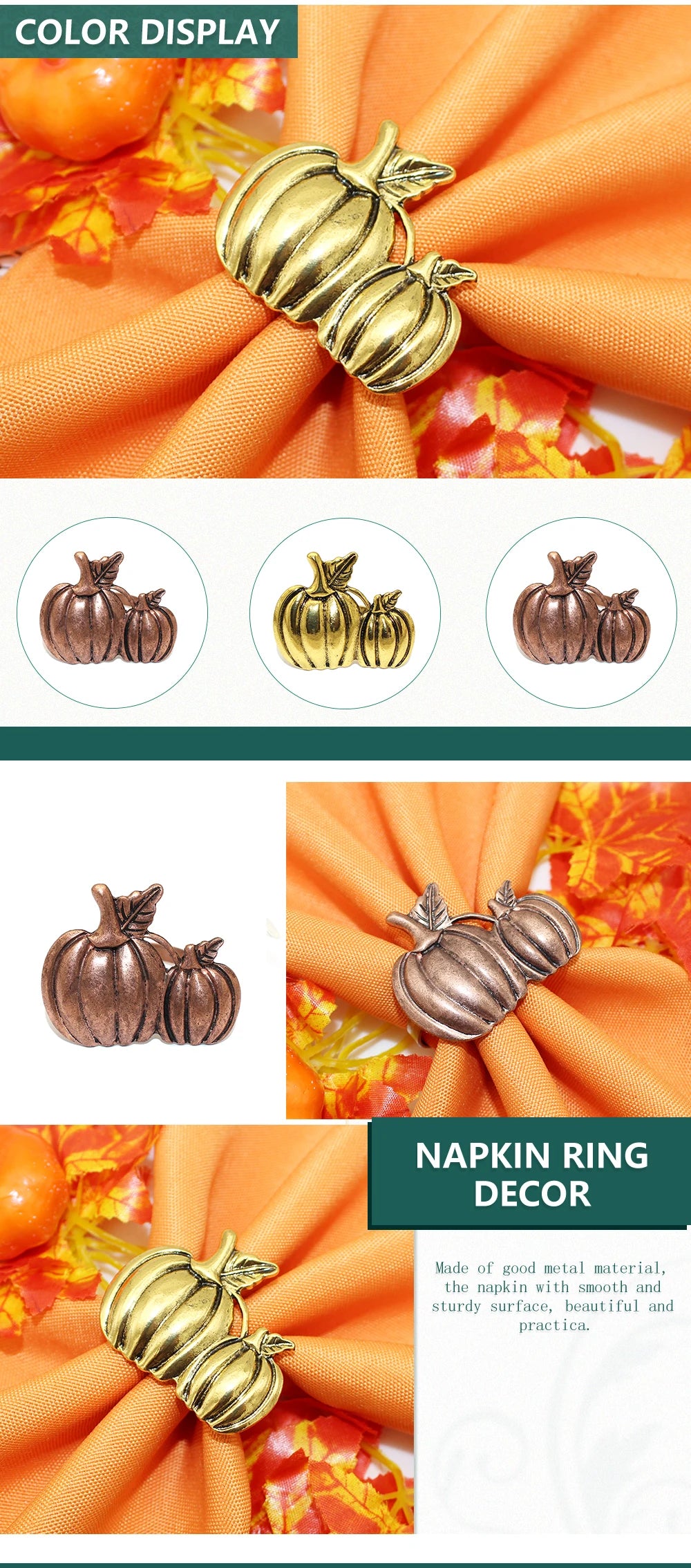 Napkin Rings- Pumpkin