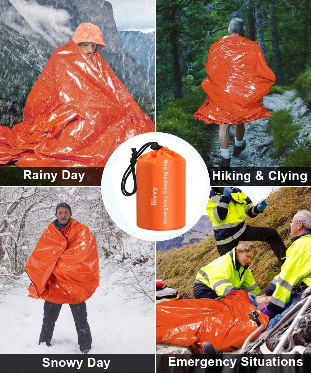 Emergency Sleeping Bag- Ultra Waterproof Mylar Thermal Blanket