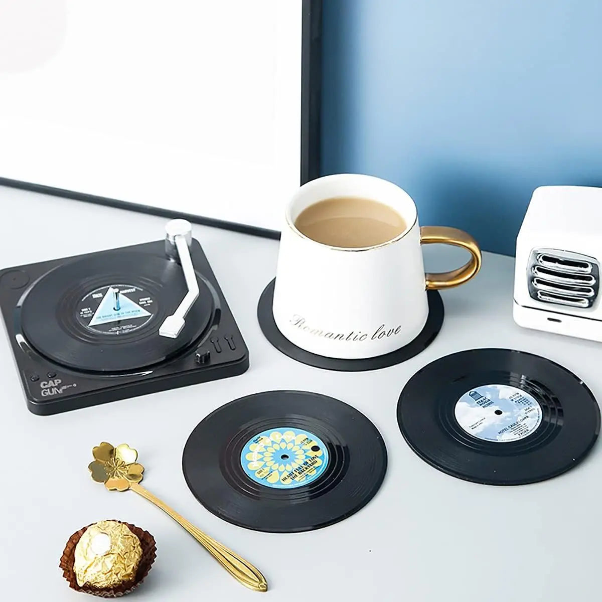 Retro Vinyl Record Coasters